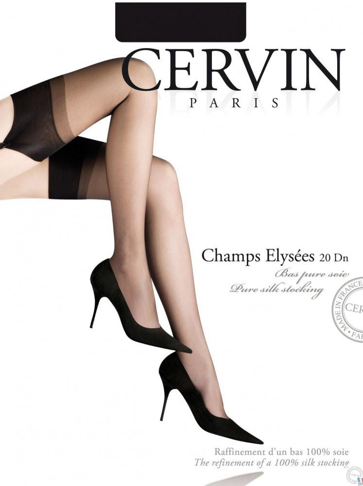 картинка Cervin Champs Elysees - чулки под пояс из настоящего шелка от магазина Vsechulki.ru