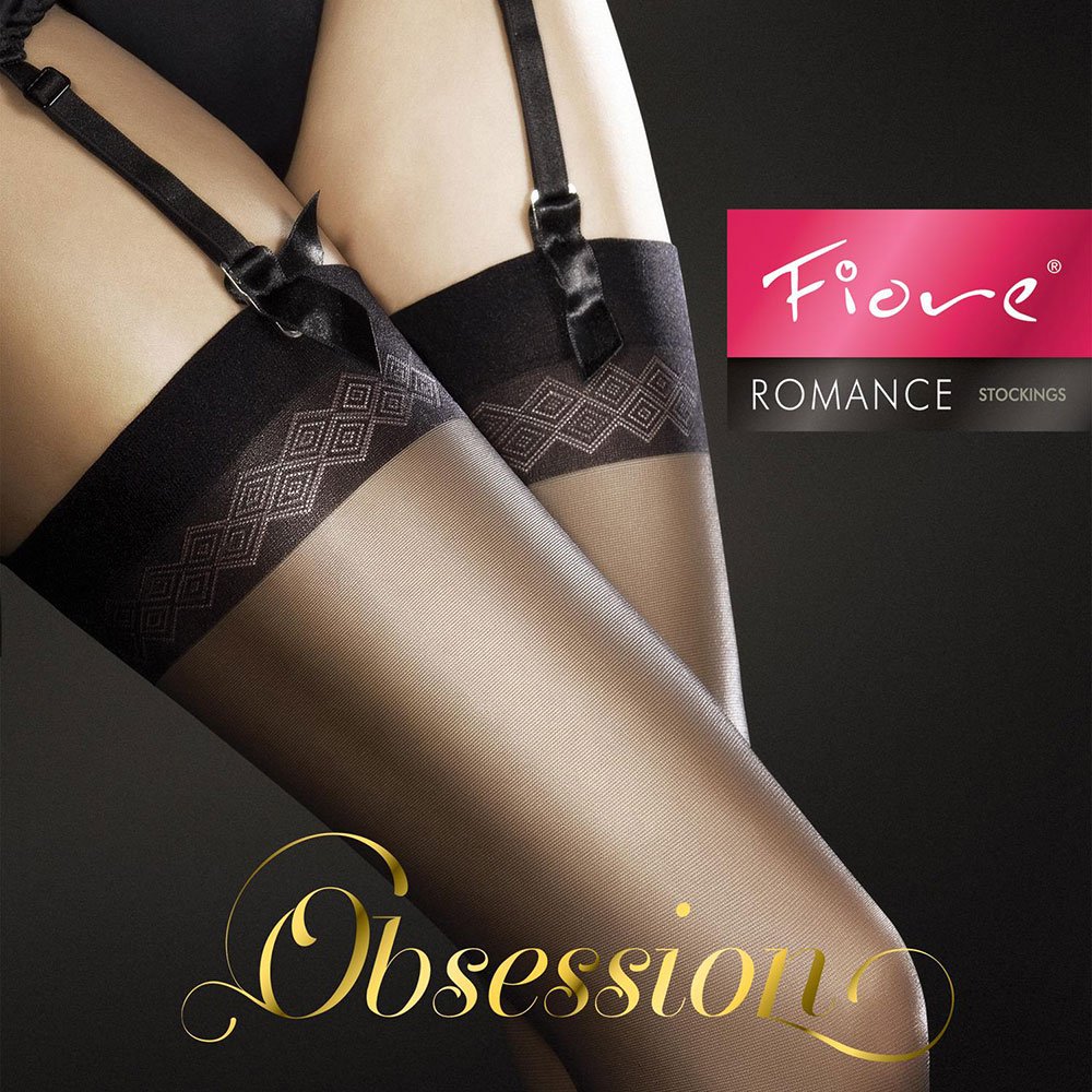  Fiore Romance 20 denier matt stockings with detailed top bands   Vsechulki.ru
