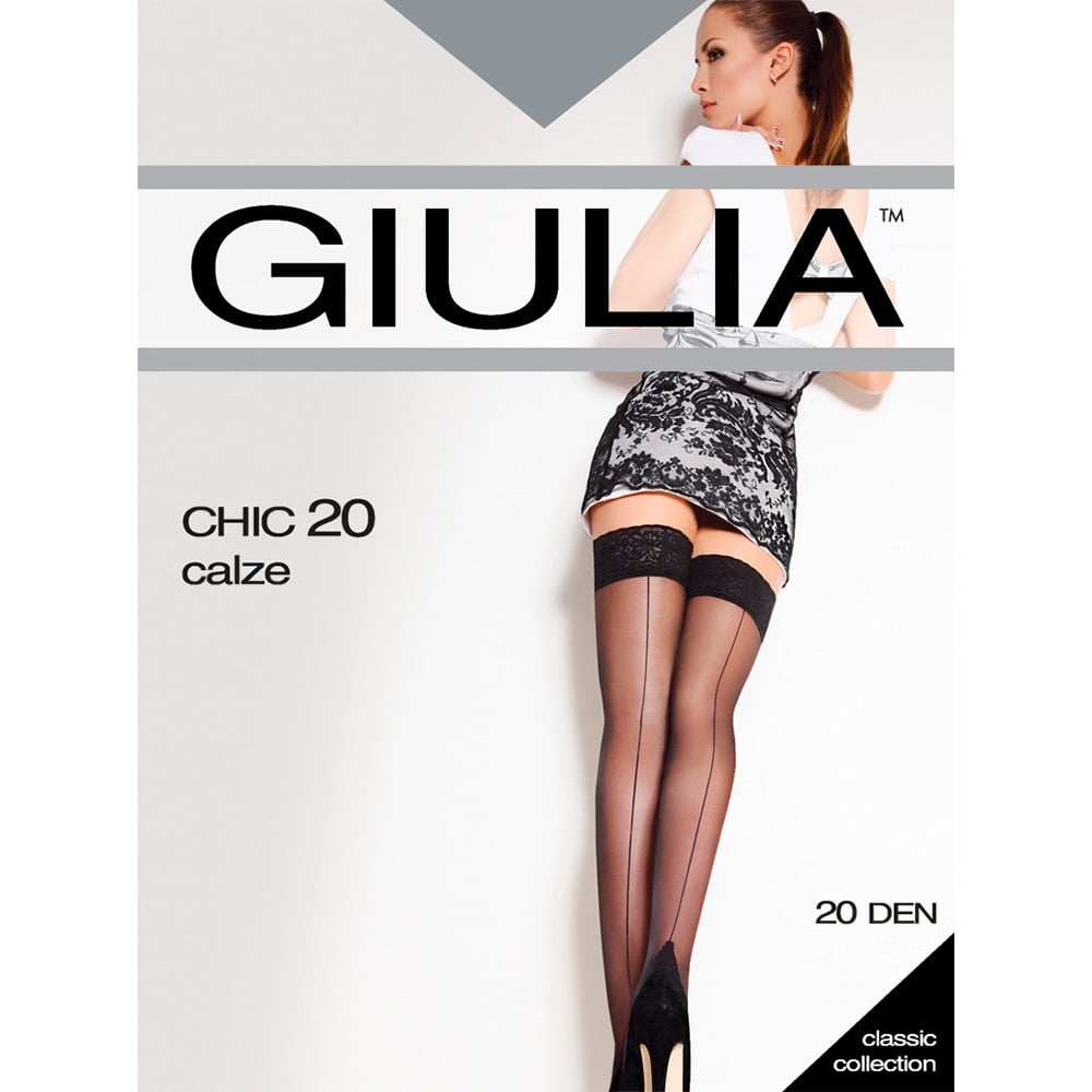  Giulia Chic 20 Calze lace top seamed hold-ups   Vsechulki.ru