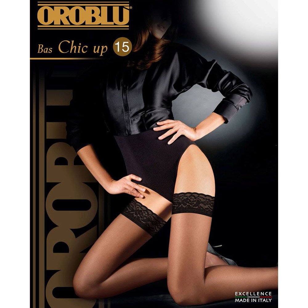  Oroblu Chic Up 15 hold-ups with floral lace top   Vsechulki.ru