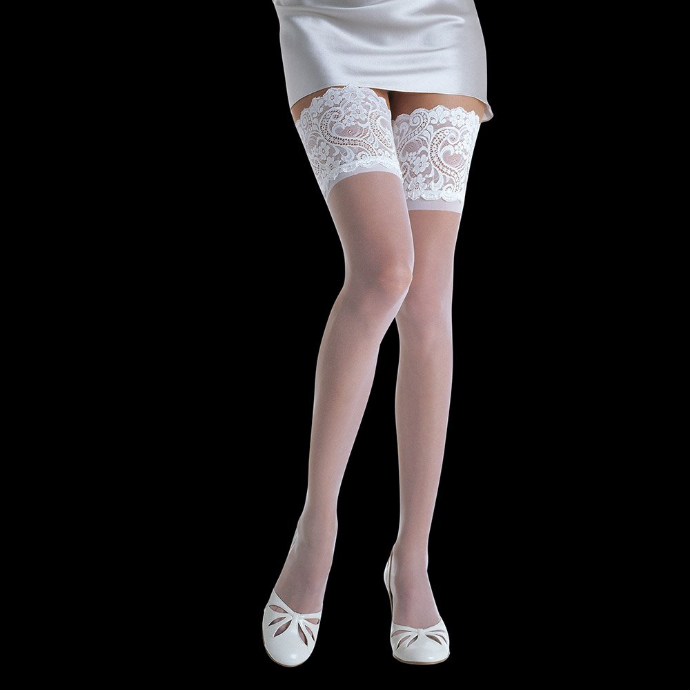  Le Bourget Essentiel sheer hold-ups with two colour lace top   Vsechulki.ru