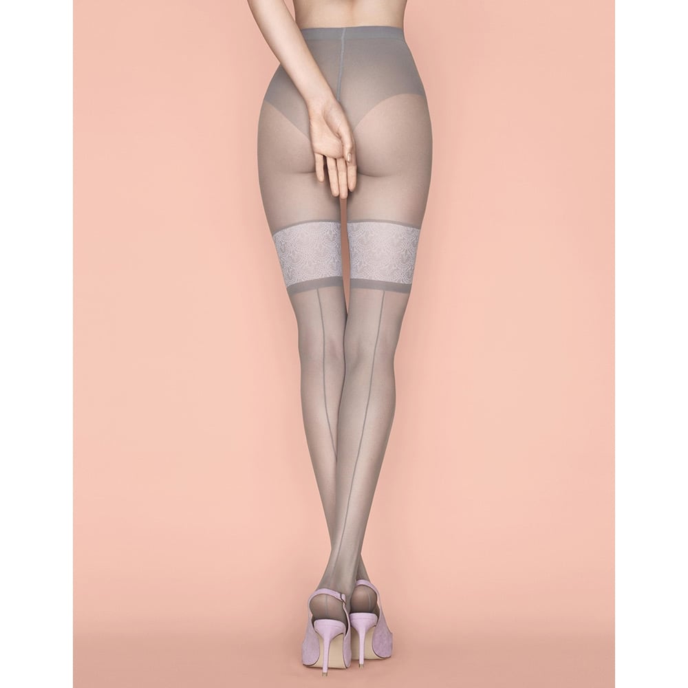  Fiore First Date seamed faux hold-up tights   Vsechulki.ru